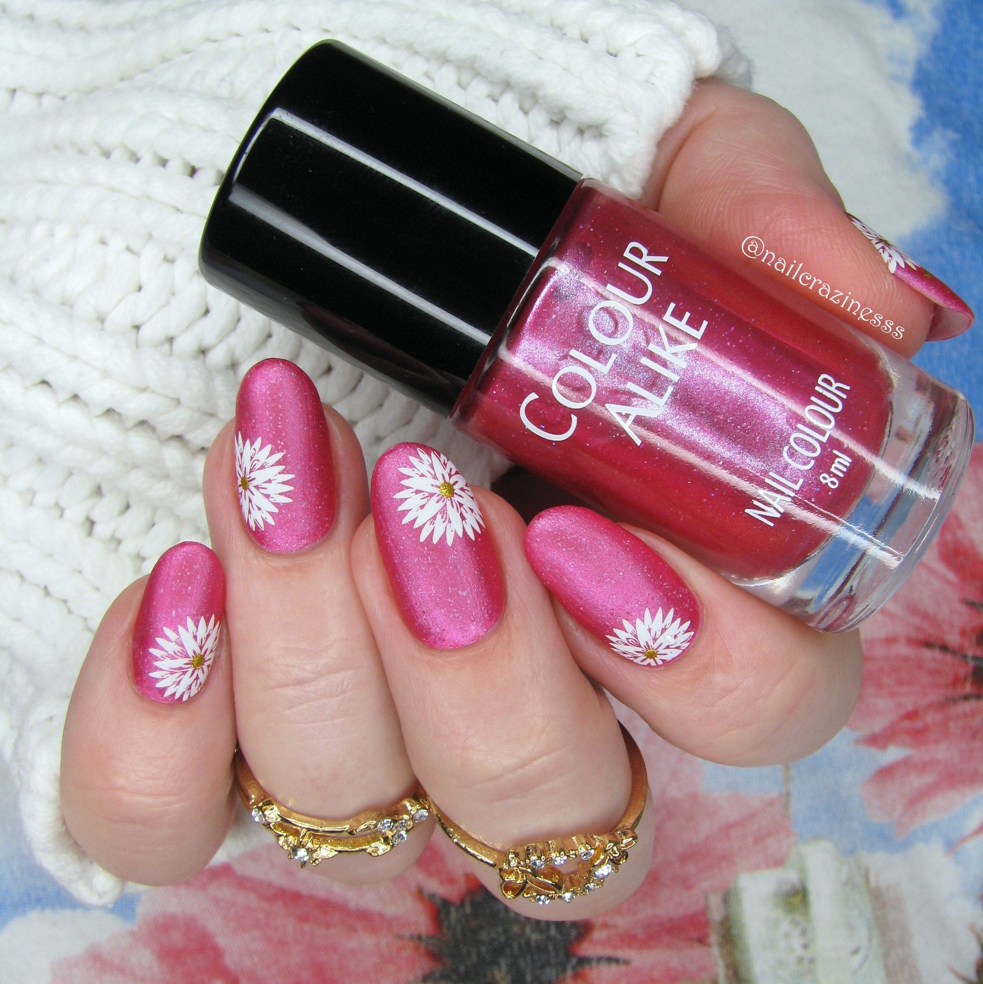 I Dream of Daisies (CjS-104) Steel Nail Art Stamping Plate 14 x 9 Clear Jelly Stamper