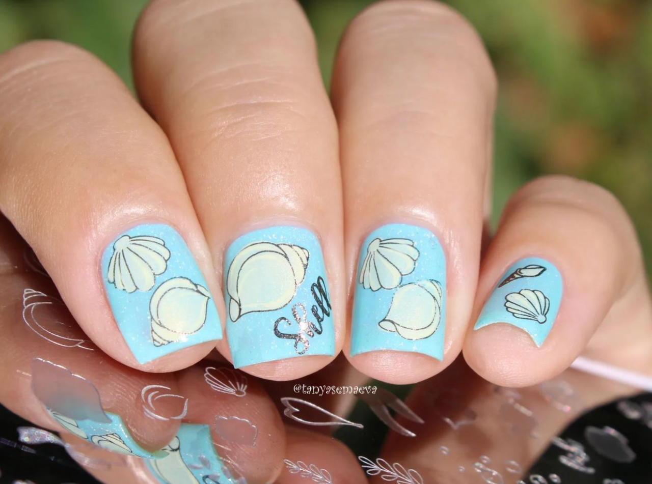 Underwater Adventures (CjS-110) Etched Nail Art Stamping Plate