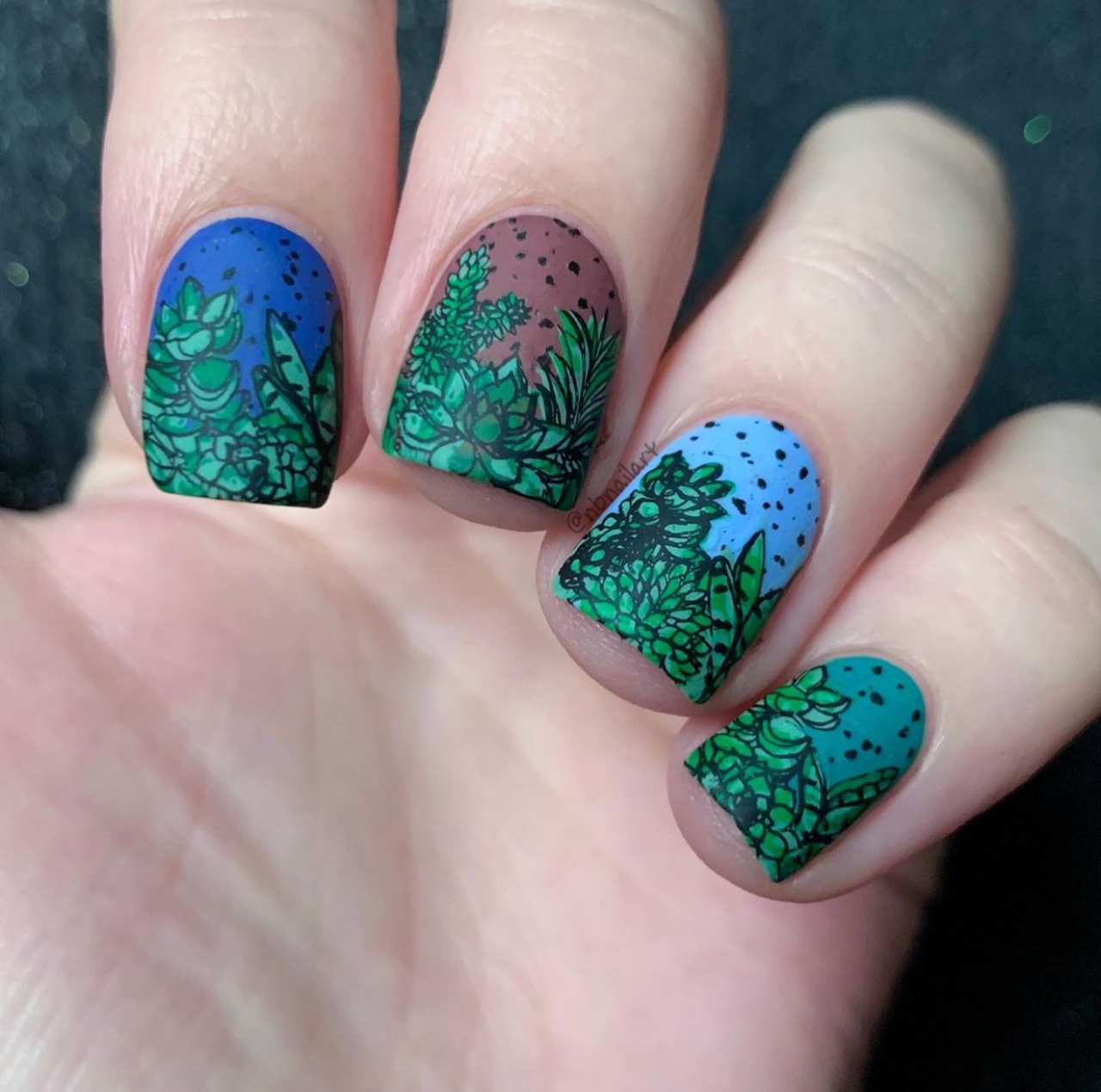 Oh So Succulent! (CjS-123) Steel Layered Nail Art Stamping Plate