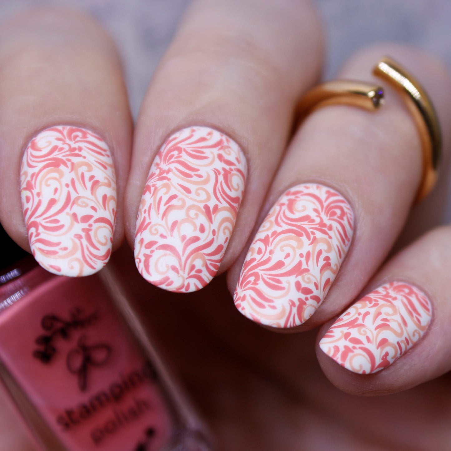 English Garden Swirls (CjS-173) Etched Nail Art Stamping Plate