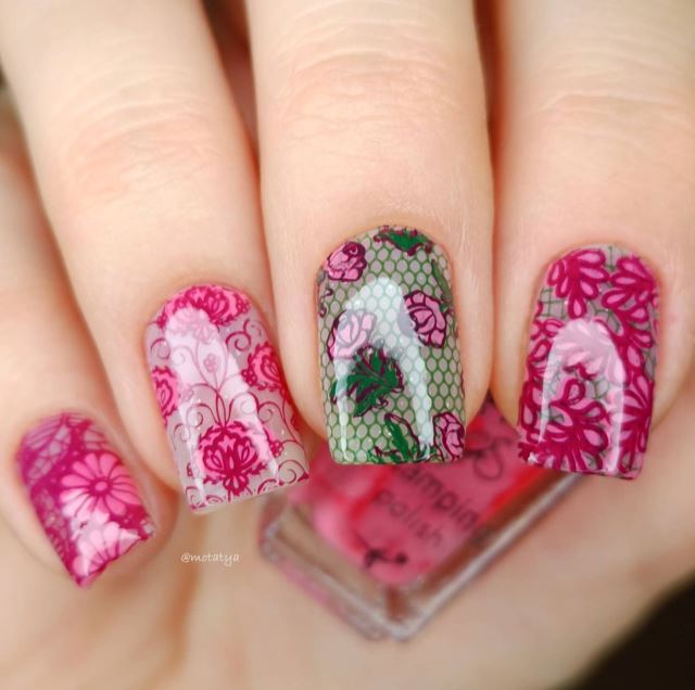 Just Add Lace (CjS-177) Steel Stamping Plate 14 x 9 Clear Jelly Stamper