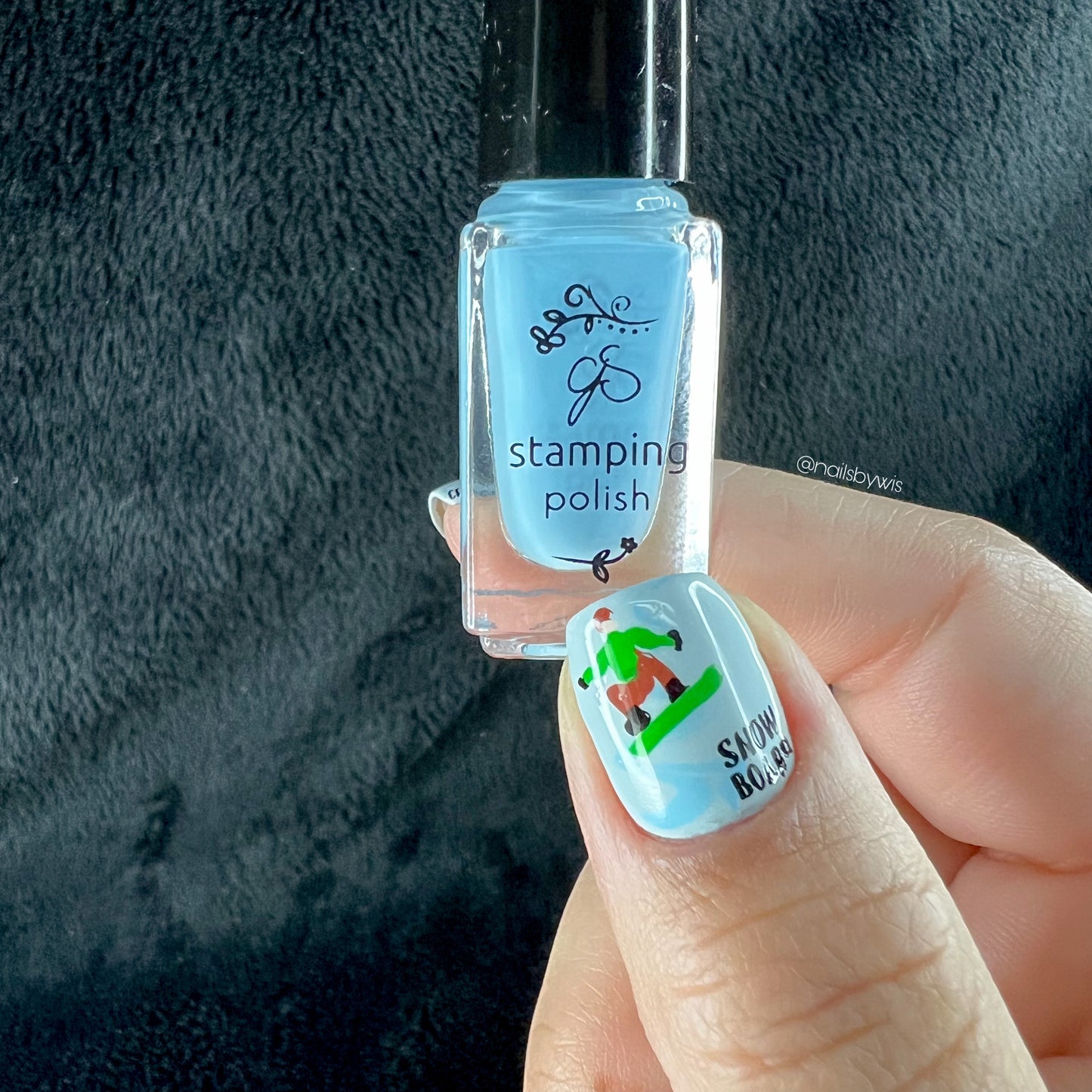 Sporty Winter (CjS-179) Etched Nail Art Stamping Plate