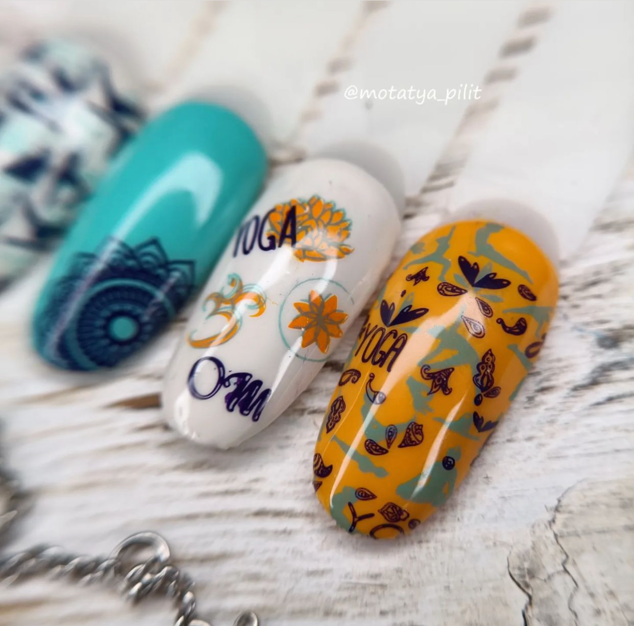 Zen Yoga (CjS-184) Etched Nail Art Stamping Plate