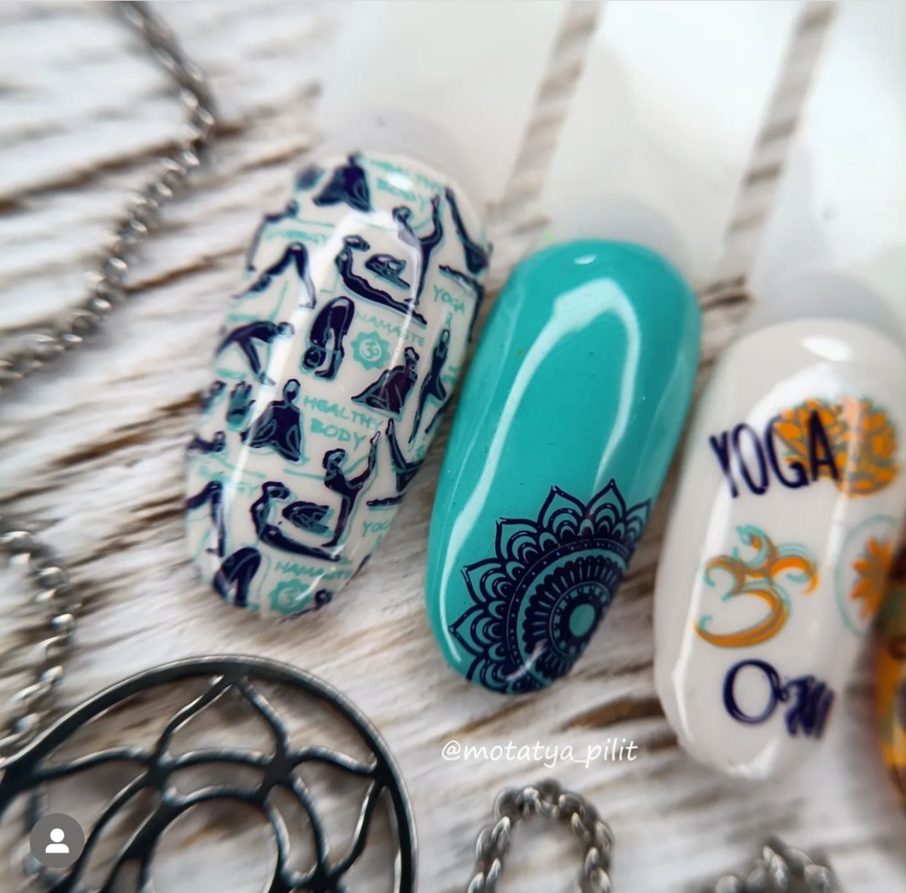 Zen Yoga (CjS-184) Etched Nail Art Stamping Plate