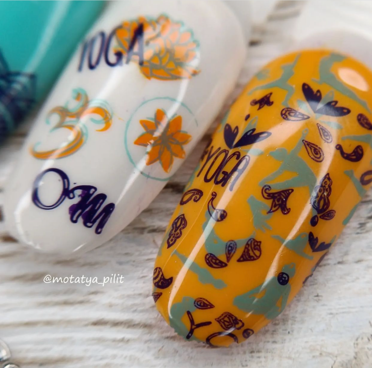 Zen Yoga (CjS-184) Etched Nail Art Stamping Plate