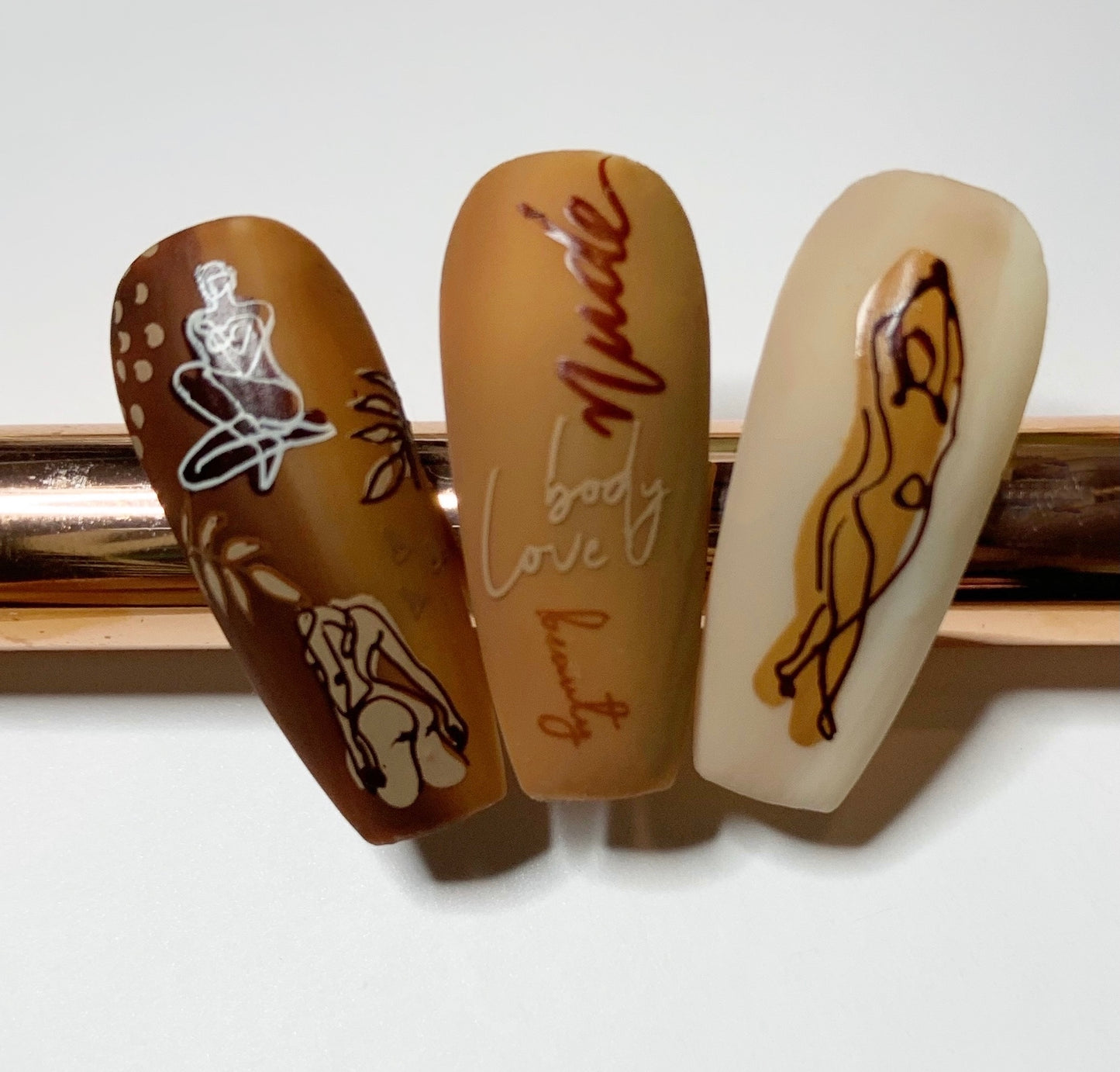 The Nude Series -  Dare to Bare (CjS-195) Etched Nail Art Stamping Plate