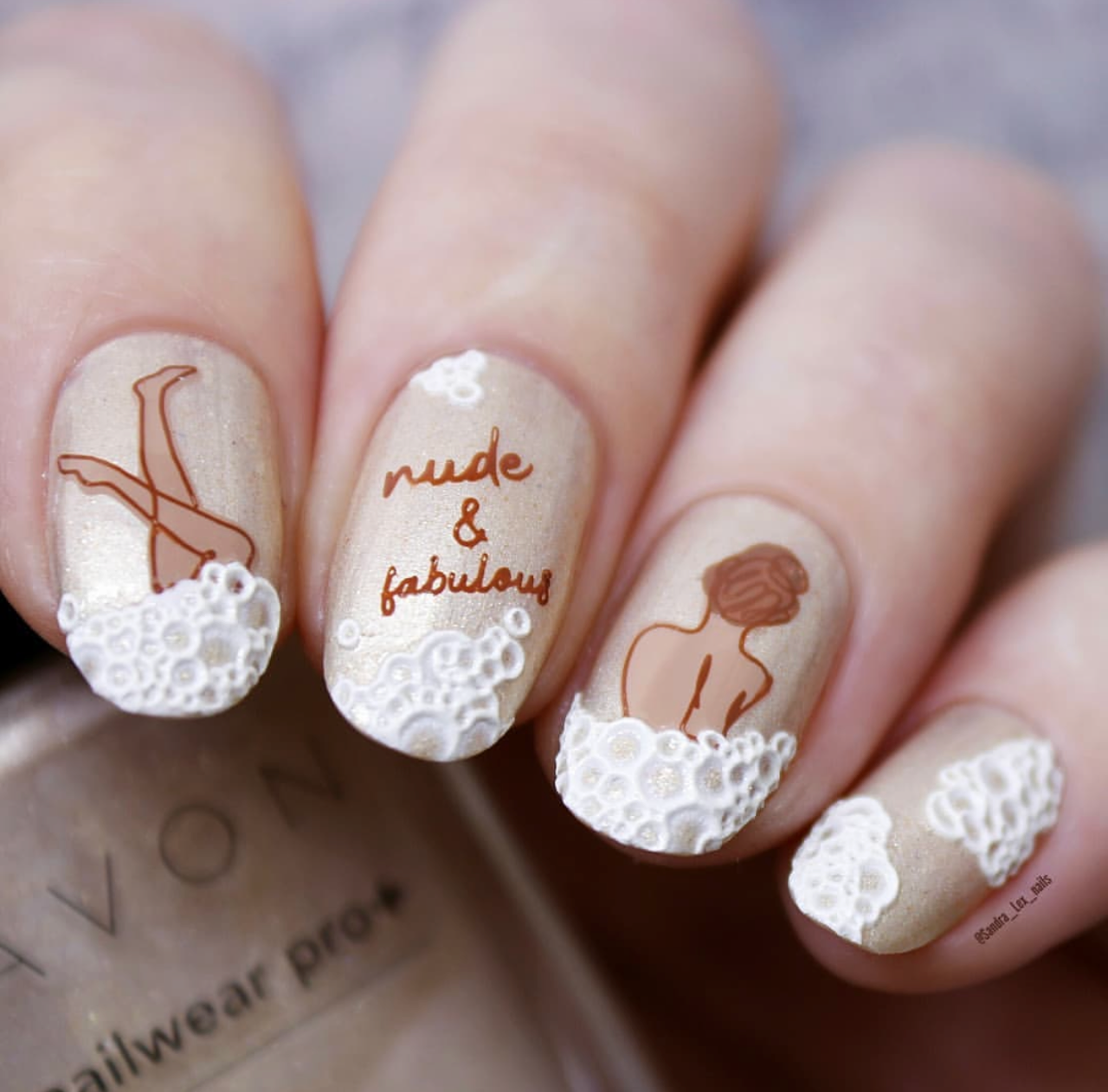 The Nude Series -  Au Naturel (CjS-196) Etched Nail Art Stamping Plate