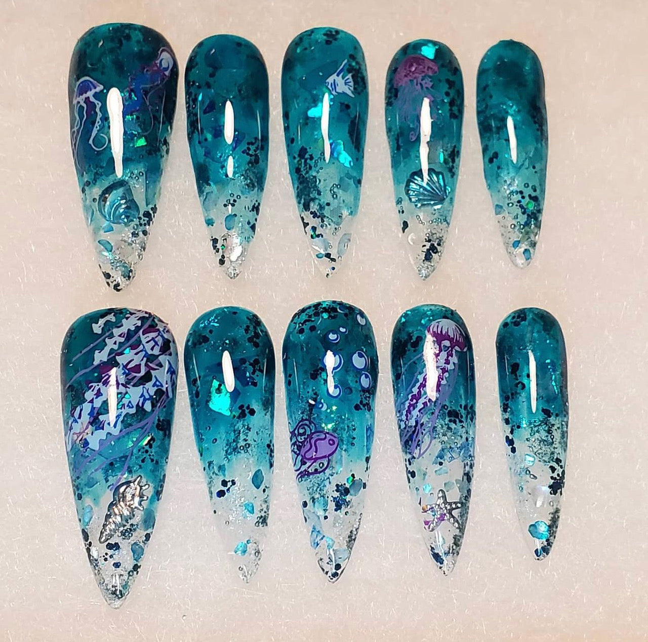 Blooming Sea (CjS-199) Steel Stamping Plate 8 x 8 Clear Jelly Stamper