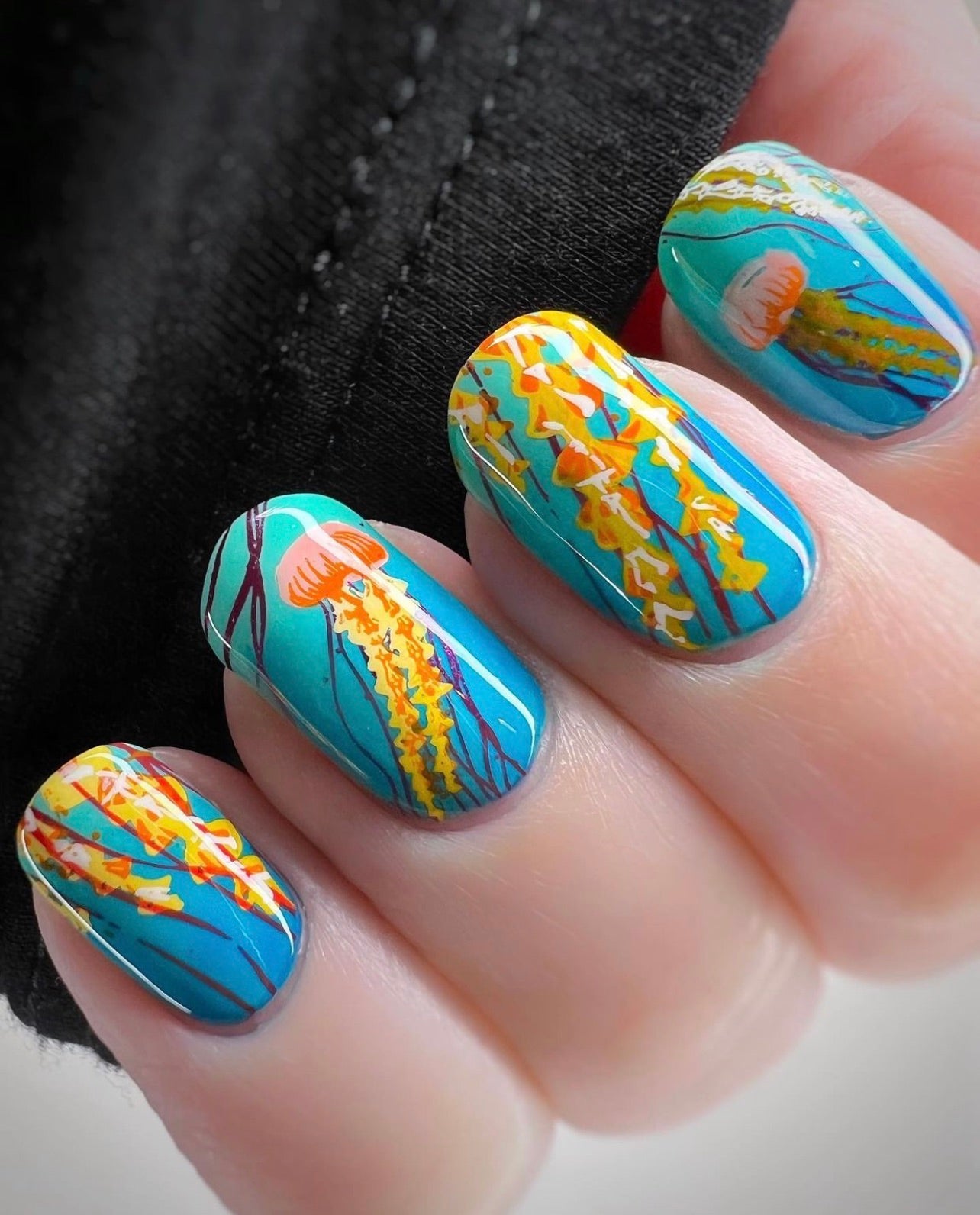 Blooming Sea (CjS-199) Steel Stamping Plate 8 x 8 Clear Jelly Stamper