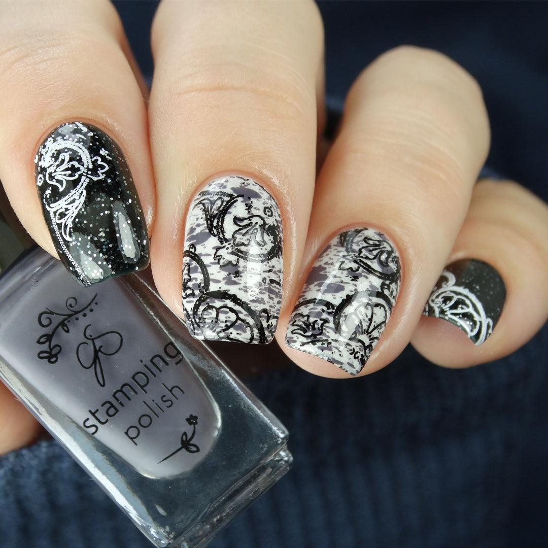 Grunge Series - Chic (CjS-201) Etched Nail Art Stamping Plate