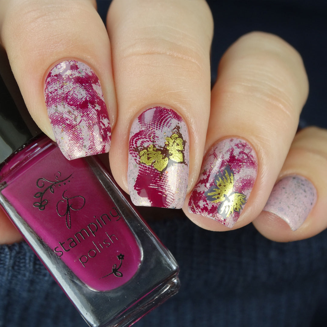 Grunge Series - Chic (CjS-201) Etched Nail Art Stamping Plate