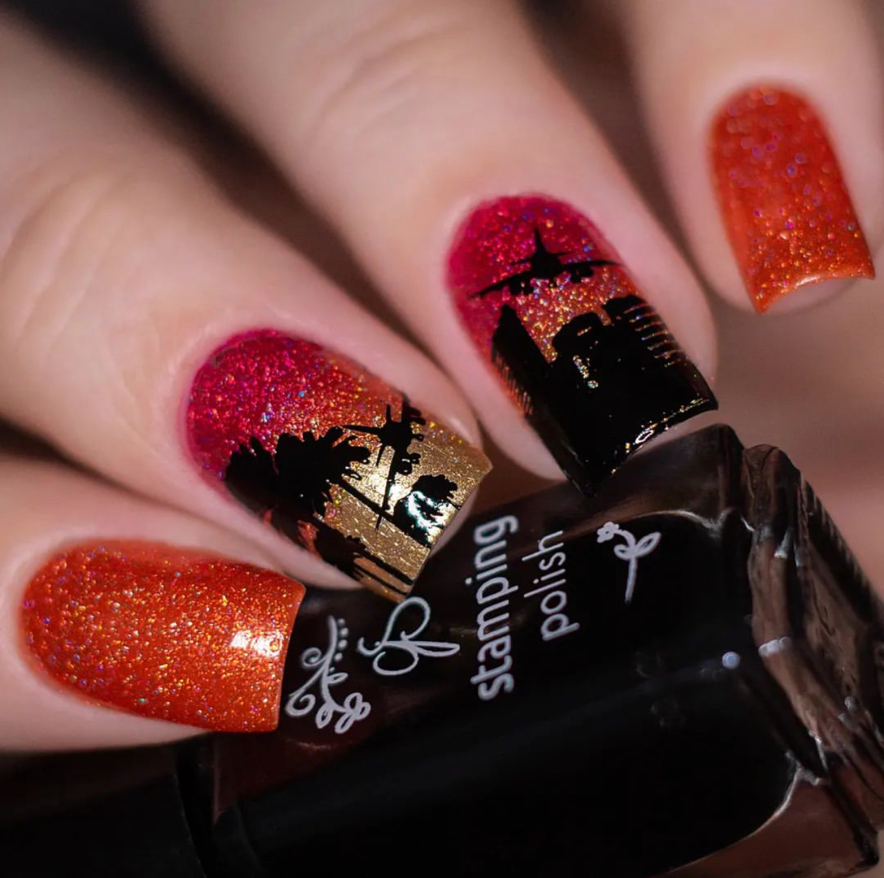 Grunge Series - City (CjS-202) Etched Nail Art Stamping Plate