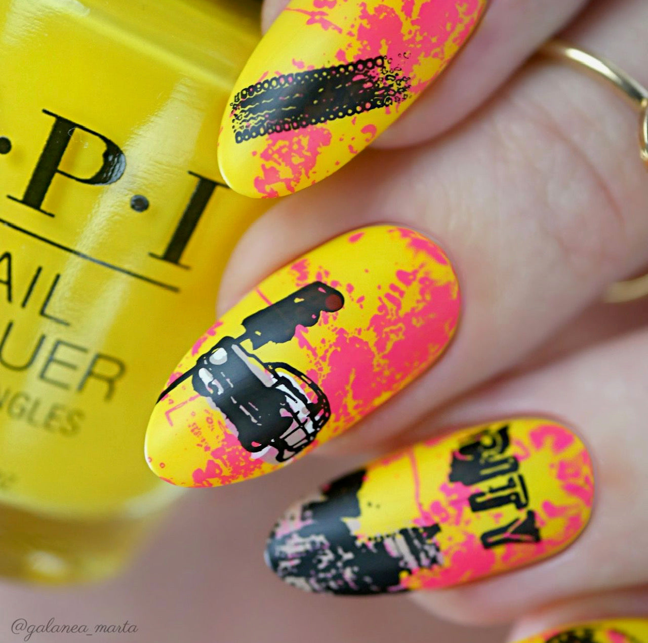 Grunge Series - City (CjS-202) Etched Nail Art Stamping Plate