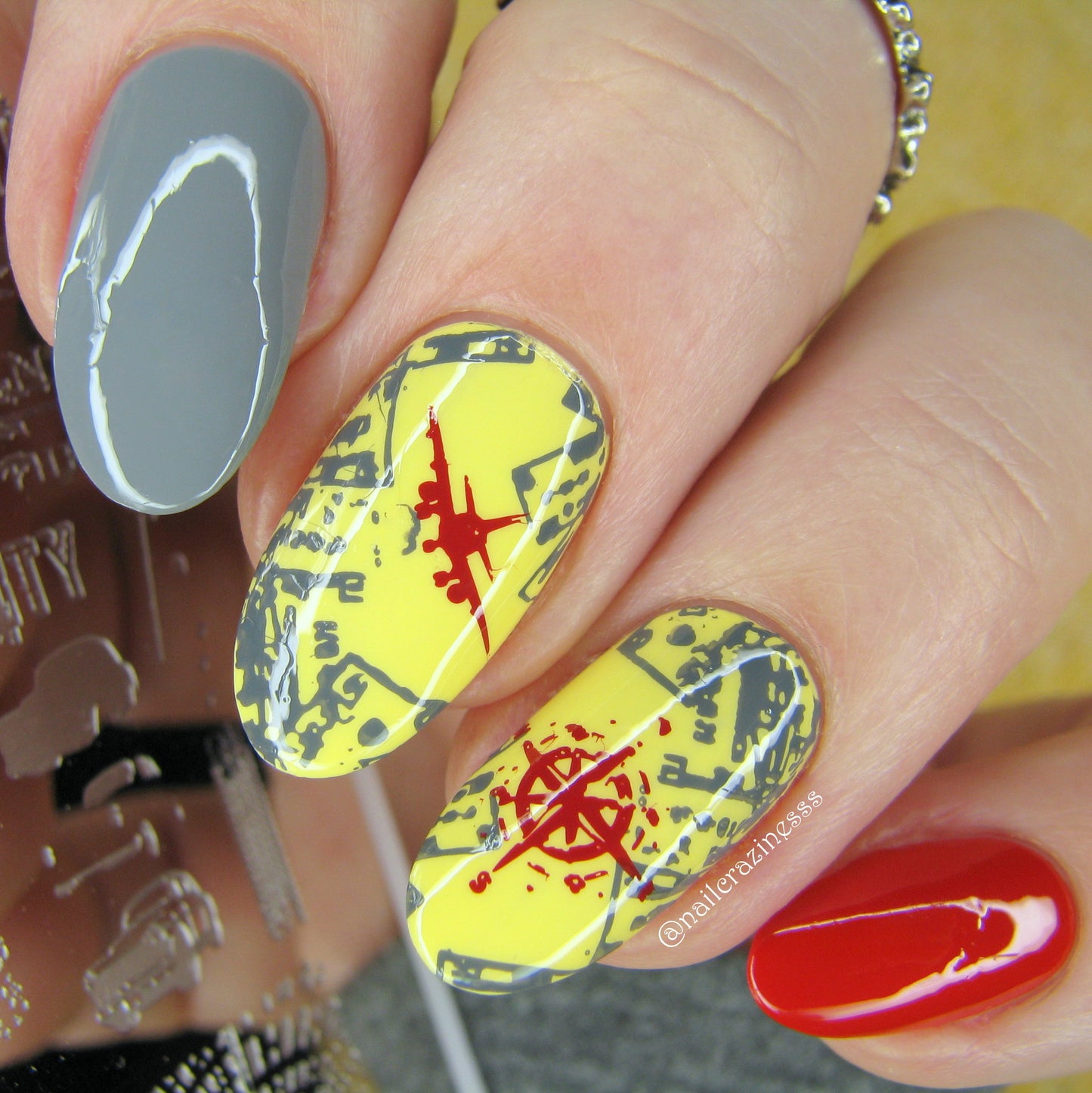 Grunge Series - City (CjS-202) Etched Nail Art Stamping Plate