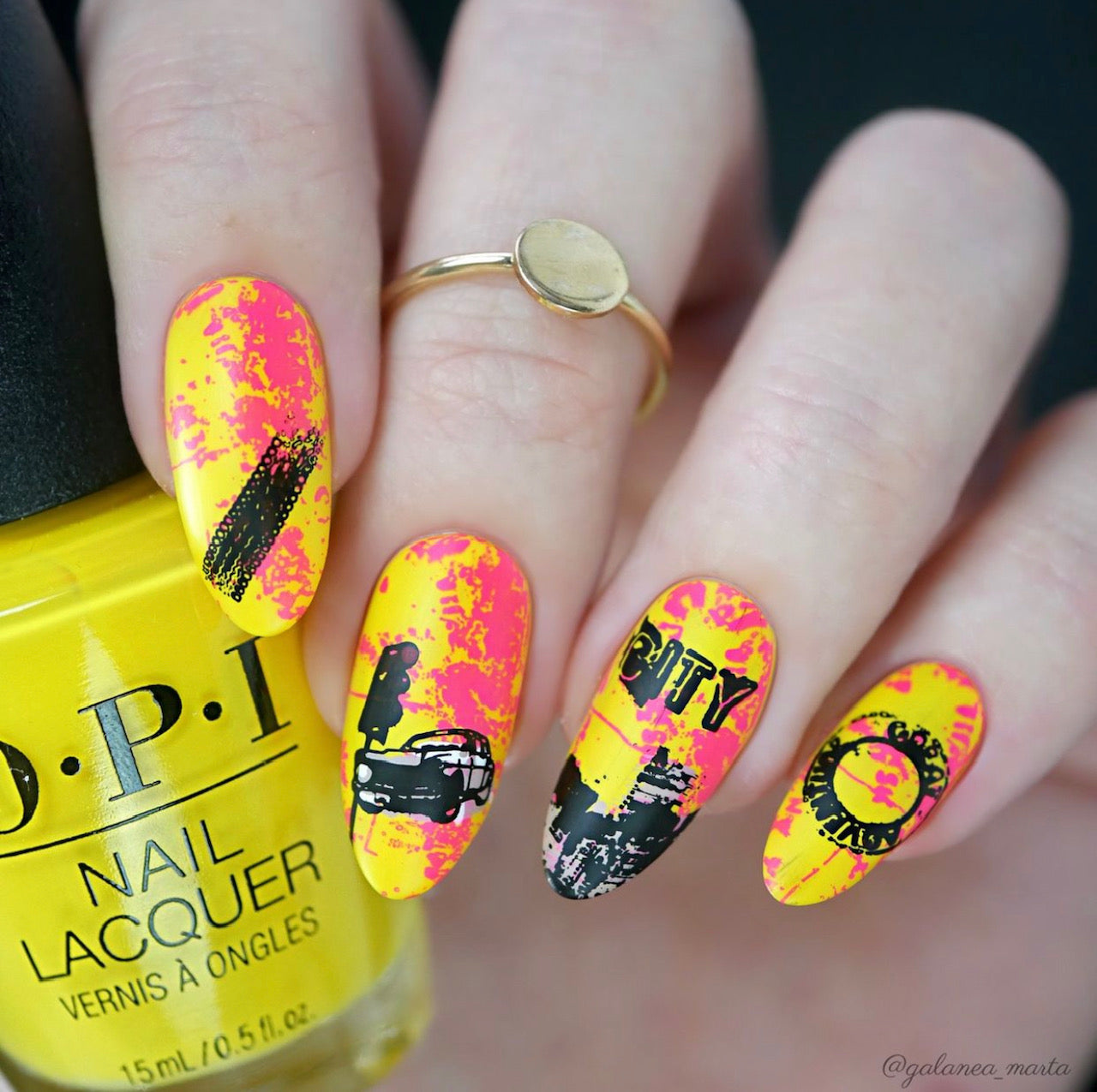 Grunge Series - City (CjS-202) Etched Nail Art Stamping Plate