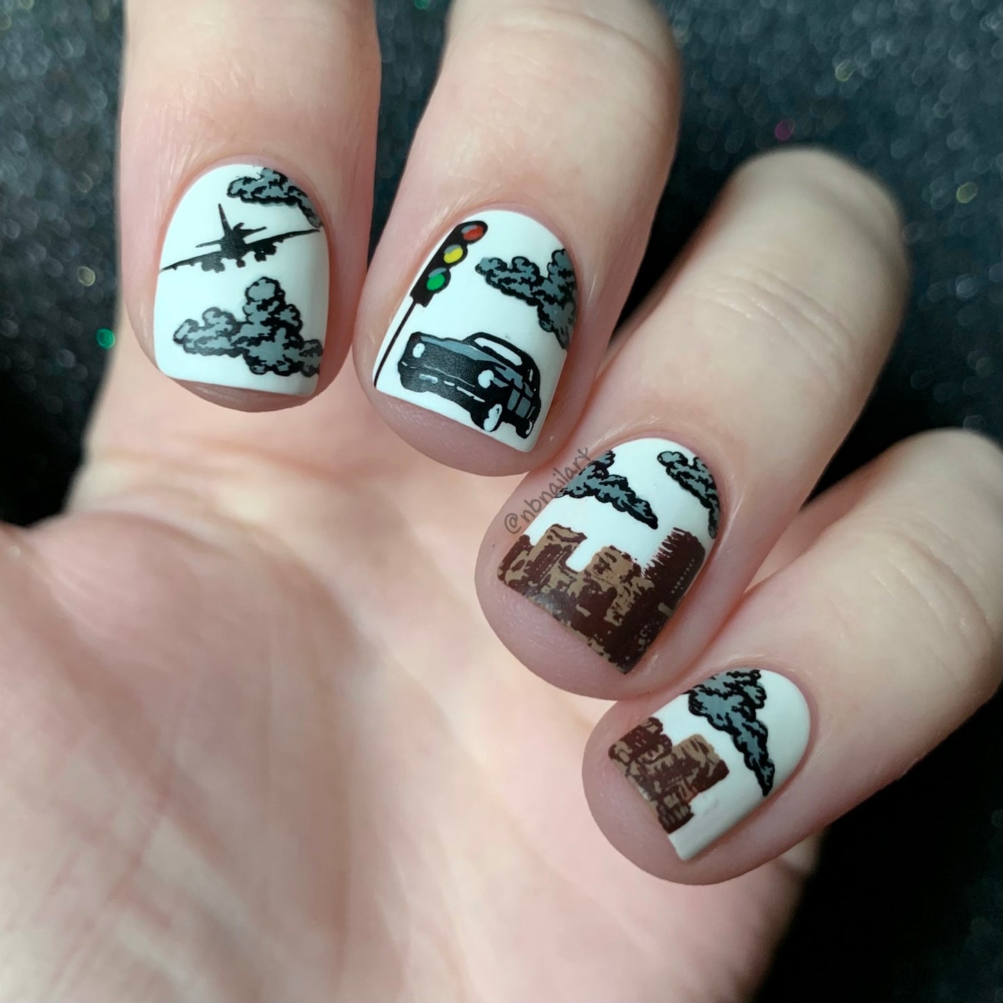 Grunge Series - City (CjS-202) Etched Nail Art Stamping Plate