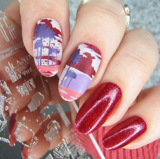 Grunge Series - City (CjS-202) Etched Nail Art Stamping Plate