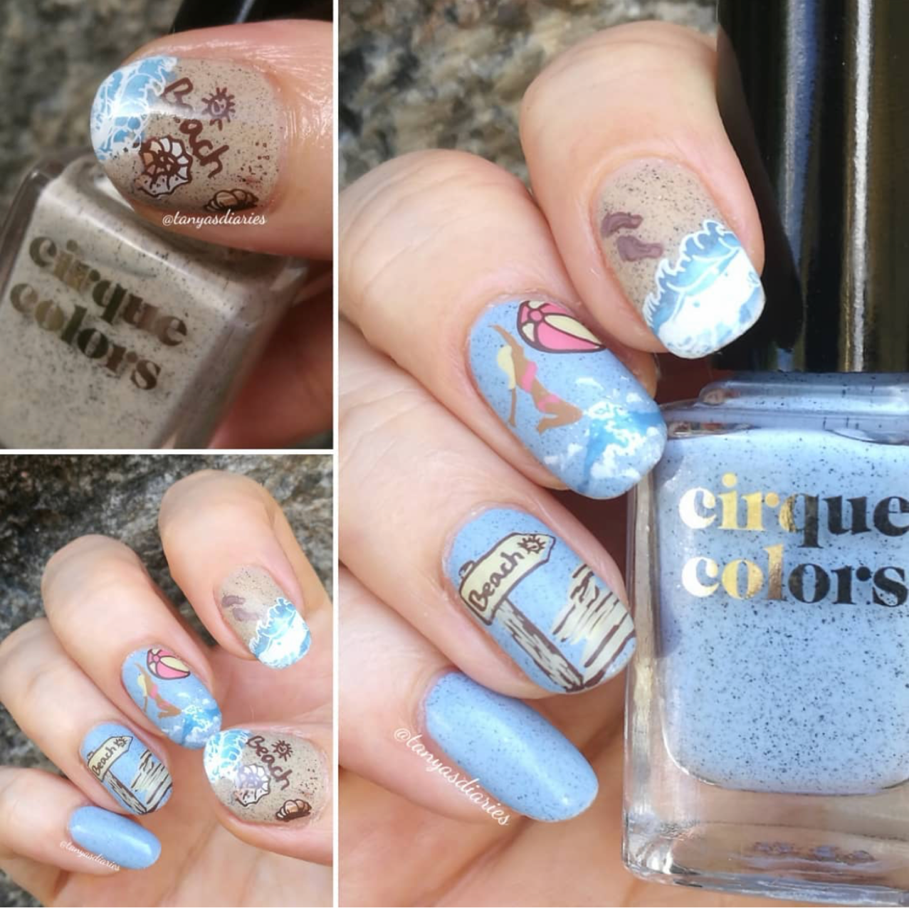 Lake Life (CjS-208) Etched Nail Art Stamping Plate