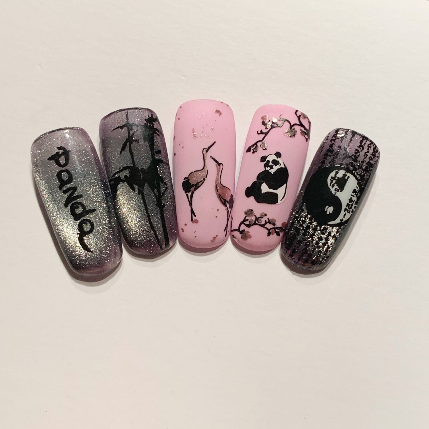 Panda and Friends (CjS-215) Etched Nail Art Stamping Plate