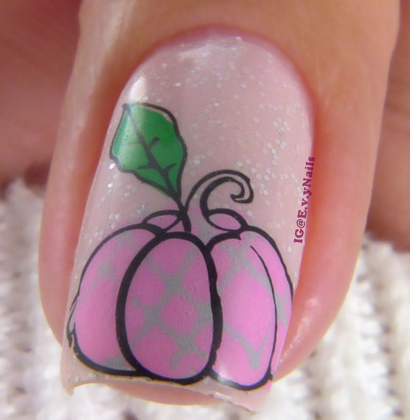Patterned Pumpkins (CjS-220) Etchd Nail Art Stamping Plate