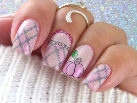 Patterned Pumpkins (CjS-220) Etchd Nail Art Stamping Plate