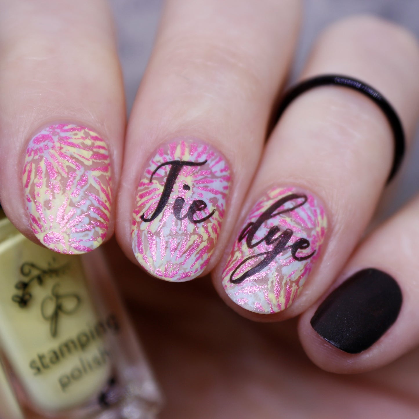 Shibori (CjS-221) Etched Nail Art Stamping Plate
