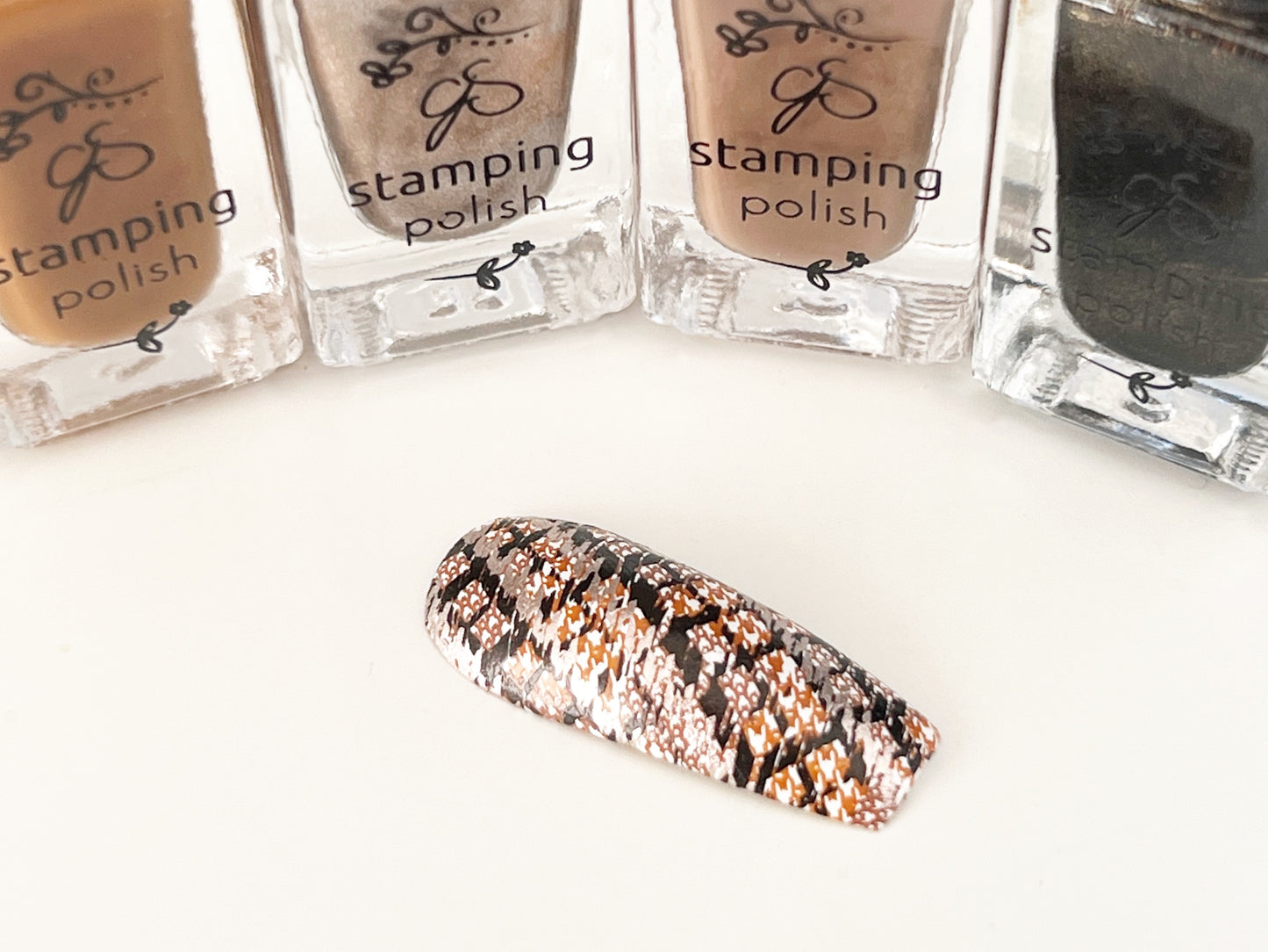 Grow A Mo (CjS-222) Etched Nail Art Stamping Plate