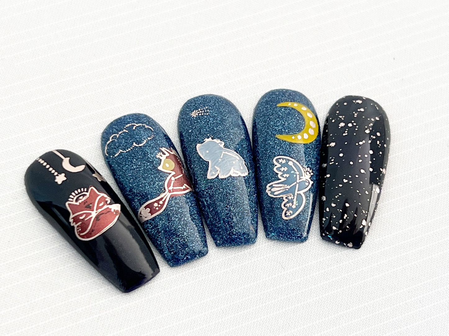 Celestial Zoo (CjS-225) Etched Nail Art Stamping Plate