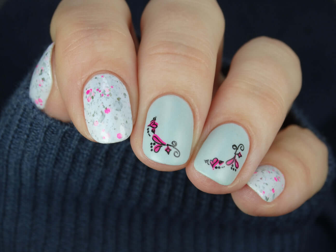 Twirly Swirly French (CjS-234) Etched Nail Art Stamping Plate