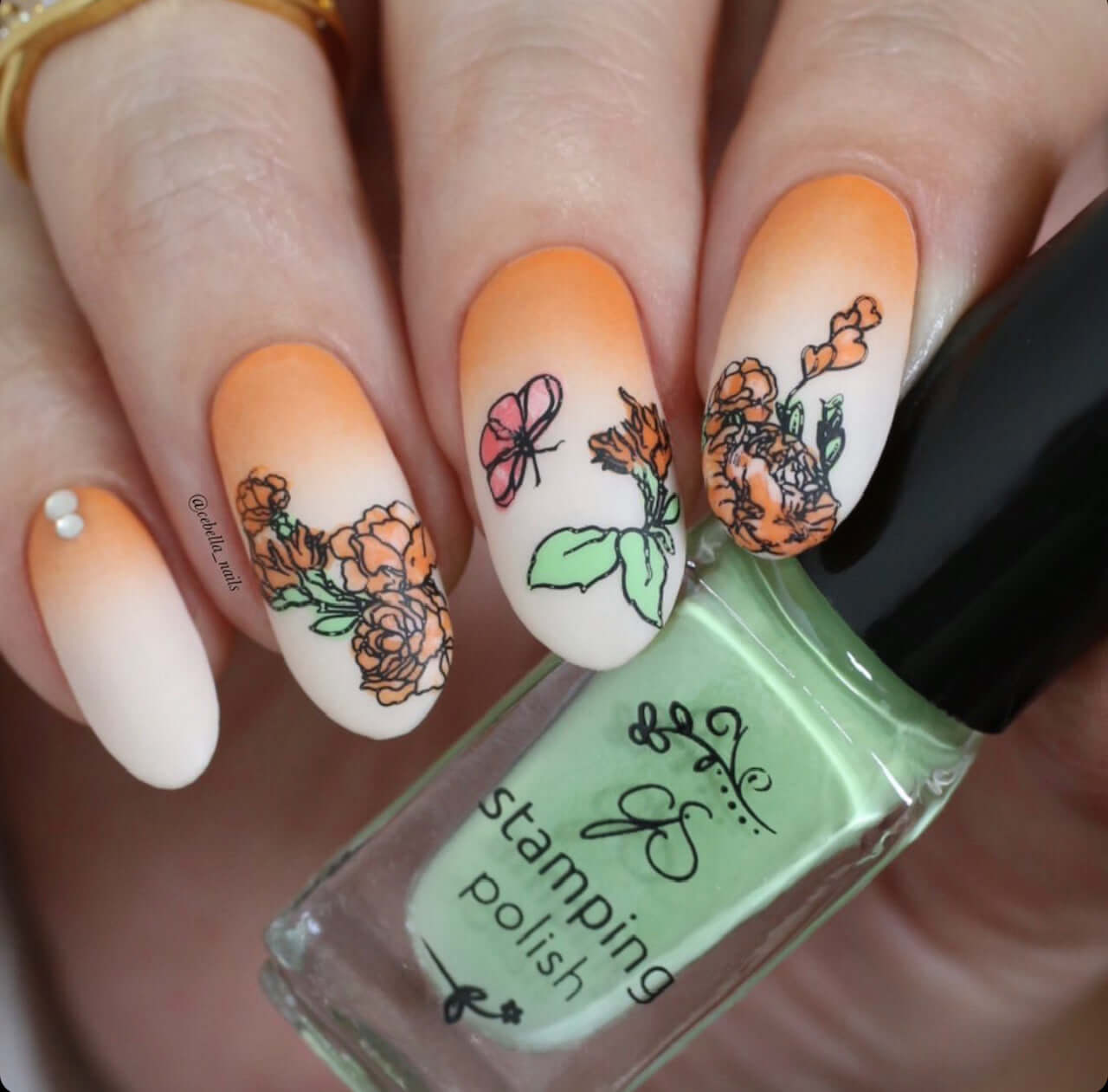 beautiful-manicure-with-layered-nail-art-designs-of-peonies