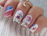 Fourth of July (CjS-255) Steel Nail Art Layered Stamping Plate