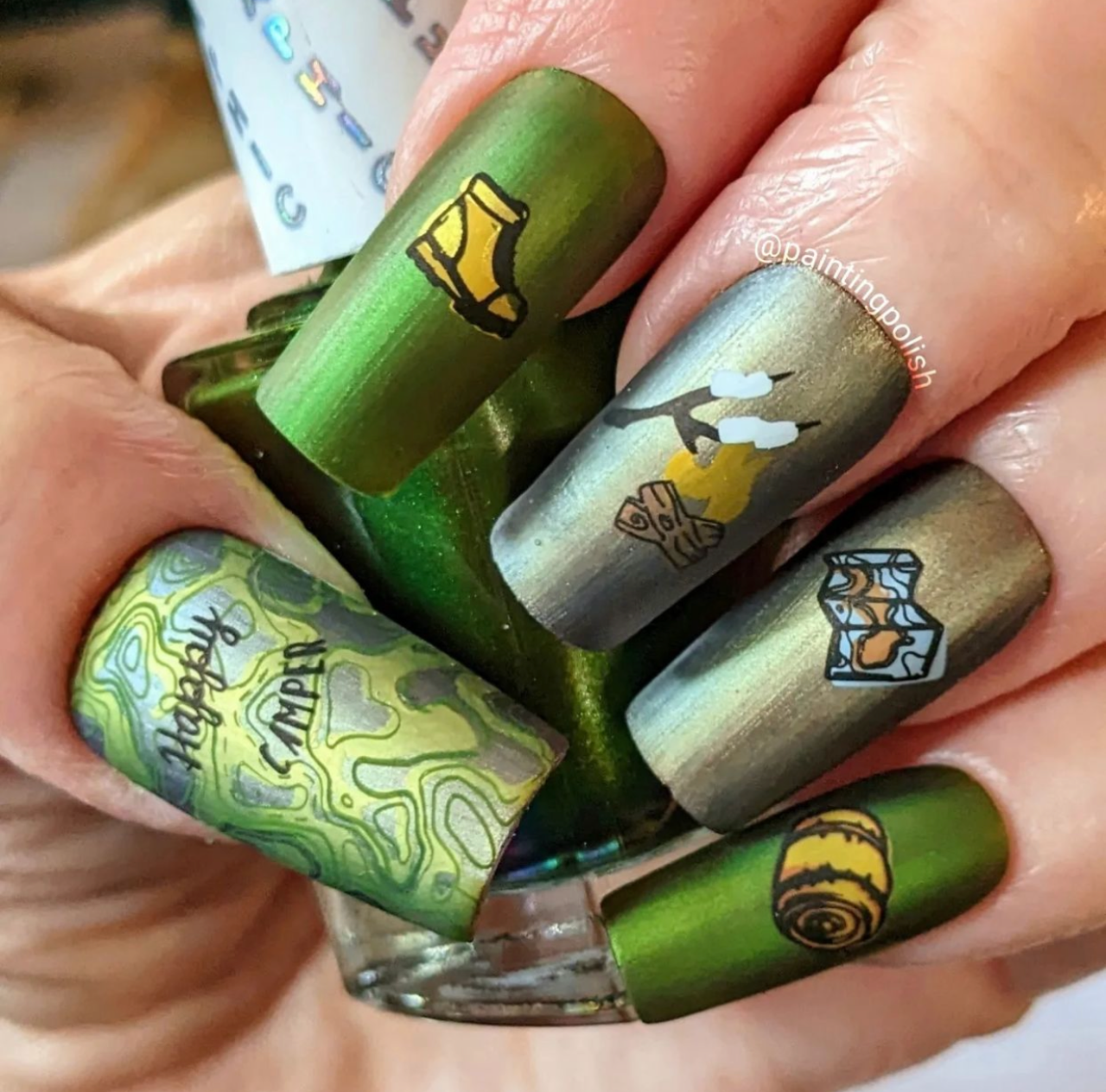 Adventure Begins (CjS-67) Etched Nail Art Stamping Plate