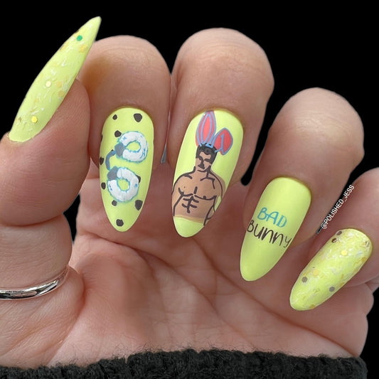 Kiss The Miss Goodbye (CjS-71) Etched Nail Art Stamping Plate