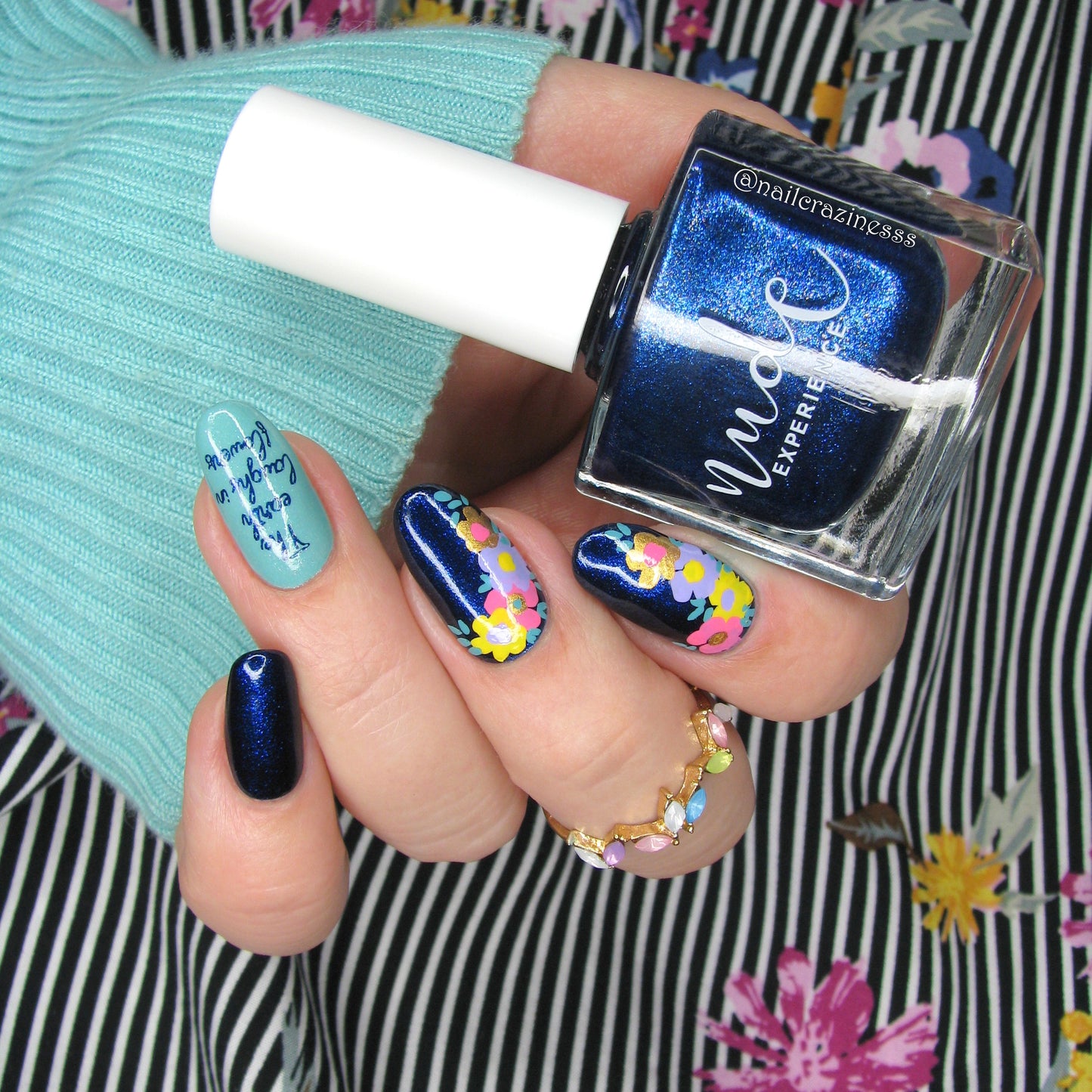 Life in Bloom (CjS-97) Etched Nail Art Stamping Plate