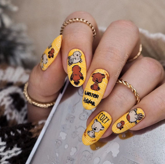 Cozy Friends (CjS C-51) Steel Stamping Plate 14 x 9 Clear Jelly Stamper