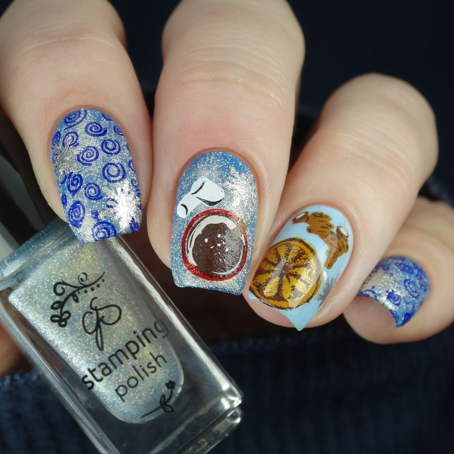 Cozy Bevvys (CjSC-55) Etched Nail Art Stamping Plate