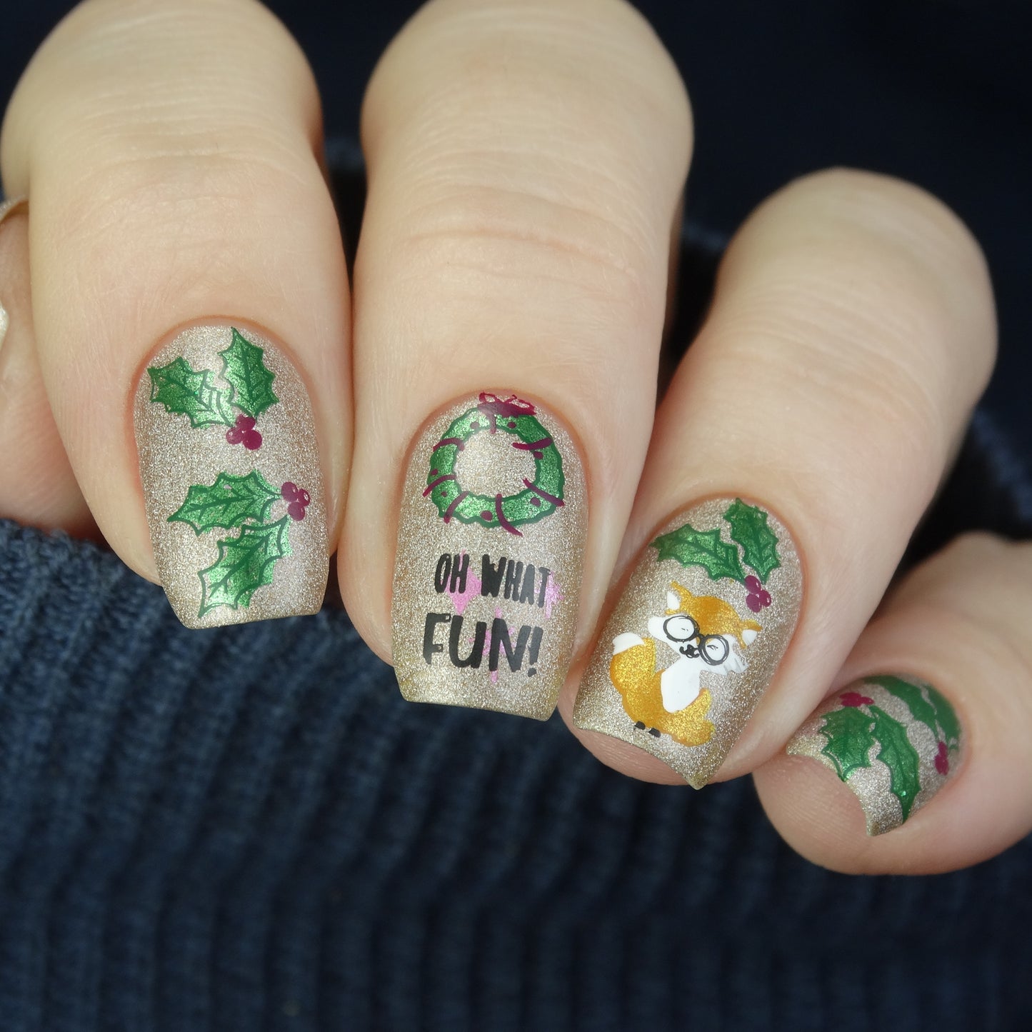 Oh, What Fun! (CjSC-64)Etched Nail Art Stamping Plate