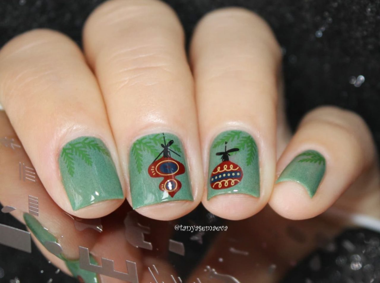 Love, Peace, Joy (CjSC-66) Etched Nail Art Stamping Plate