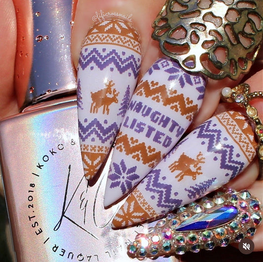 Ugly Sweater Party (CjSC-71) Etched Nail Art Stamping Plate