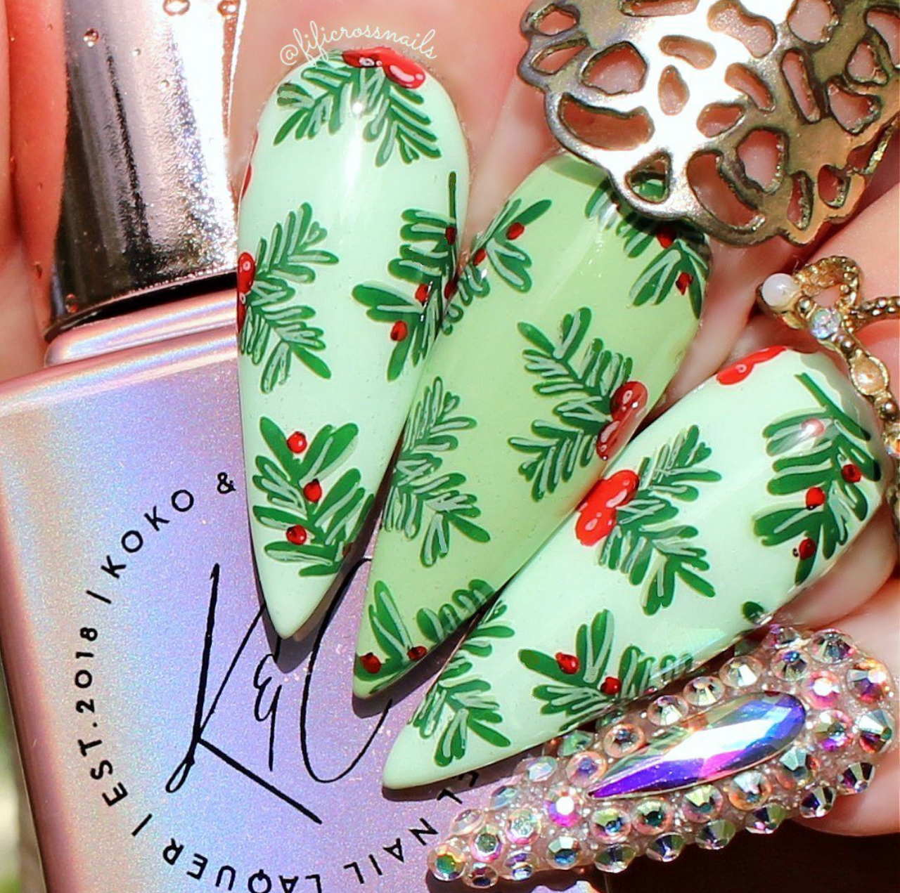 Catmas (CjSC-67) Etched Nail Art Stamping Plate