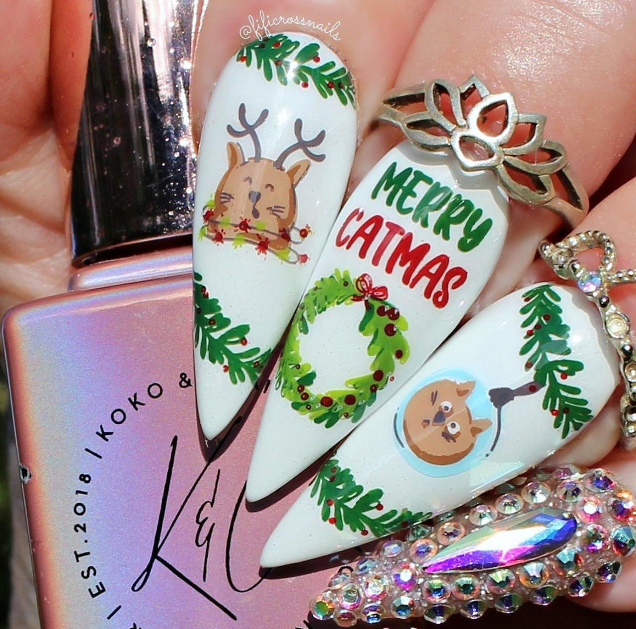 Catmas (CjSC-67) Etched Nail Art Stamping Plate