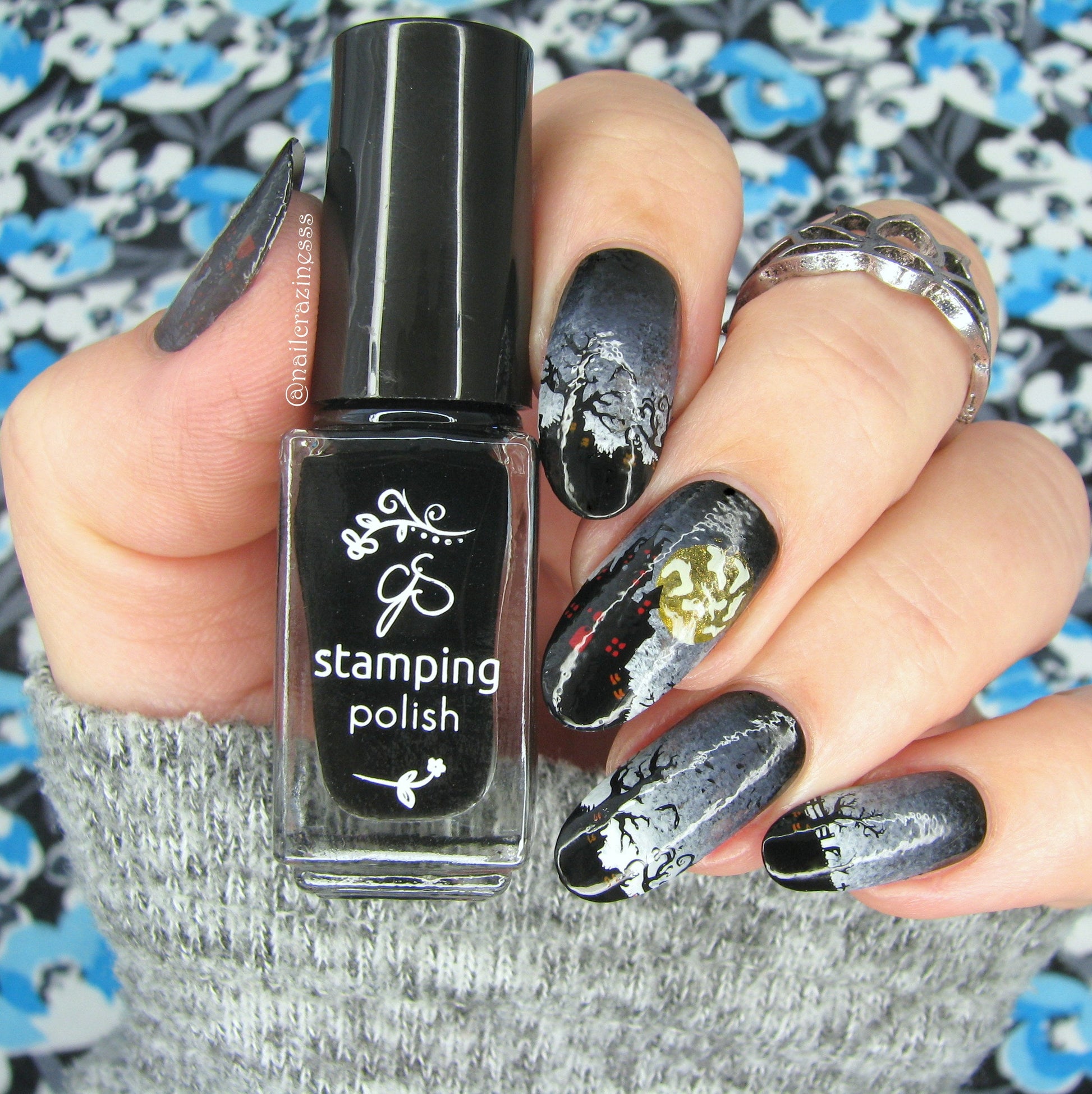 Creepy Hollow (CjSH-37) Steel Stamping Plate 14 x 9 Clear Jelly Stamper