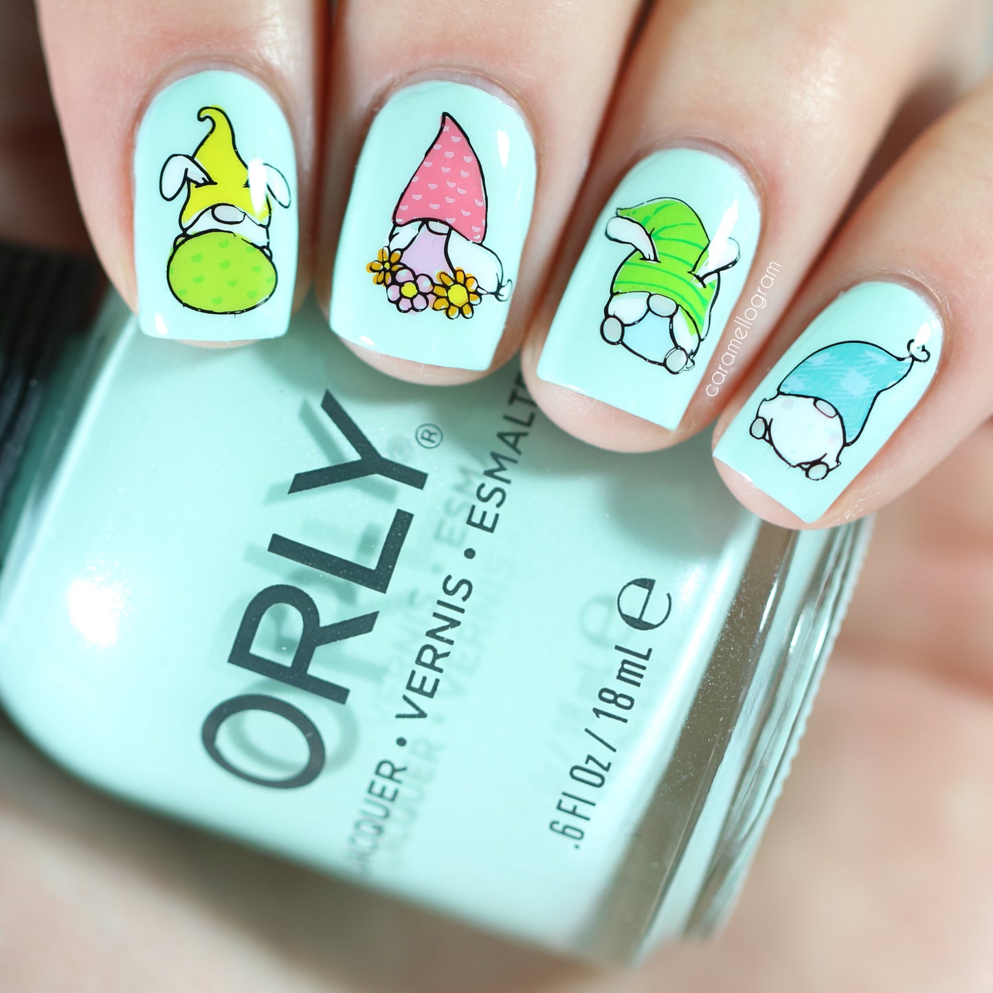 Patterned Easter Gnomes (CjSH-75) Etched Nail Art Stamping Plate