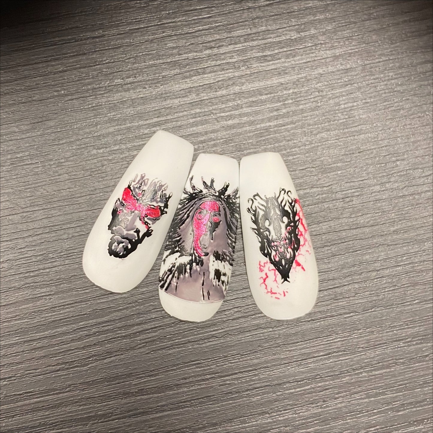 Nightmare (CjSH-82) Etched Nail Art Stamping Plate