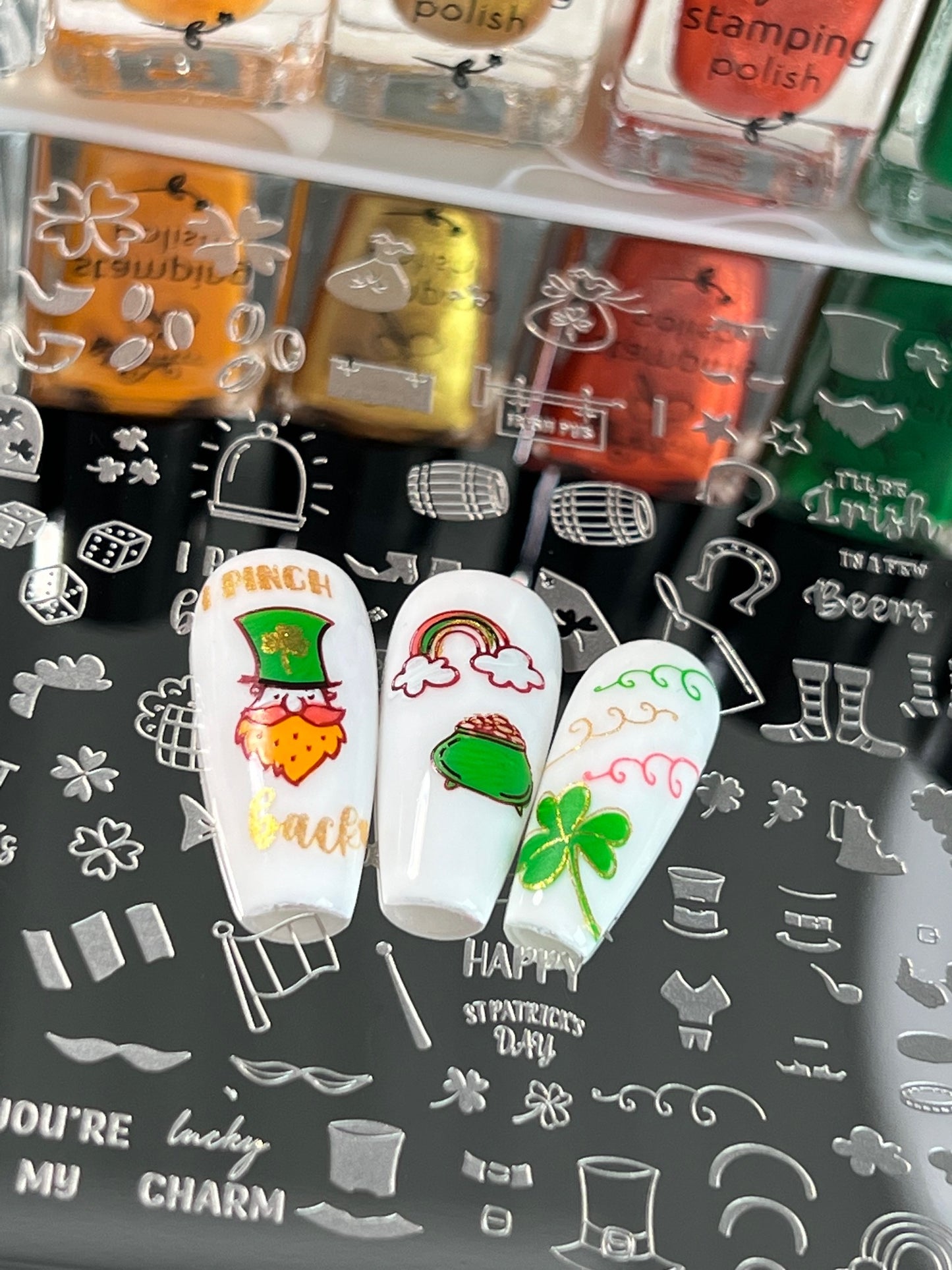 I Pinch Back (CjSH-86) Etched Nail Art Stamping Plate