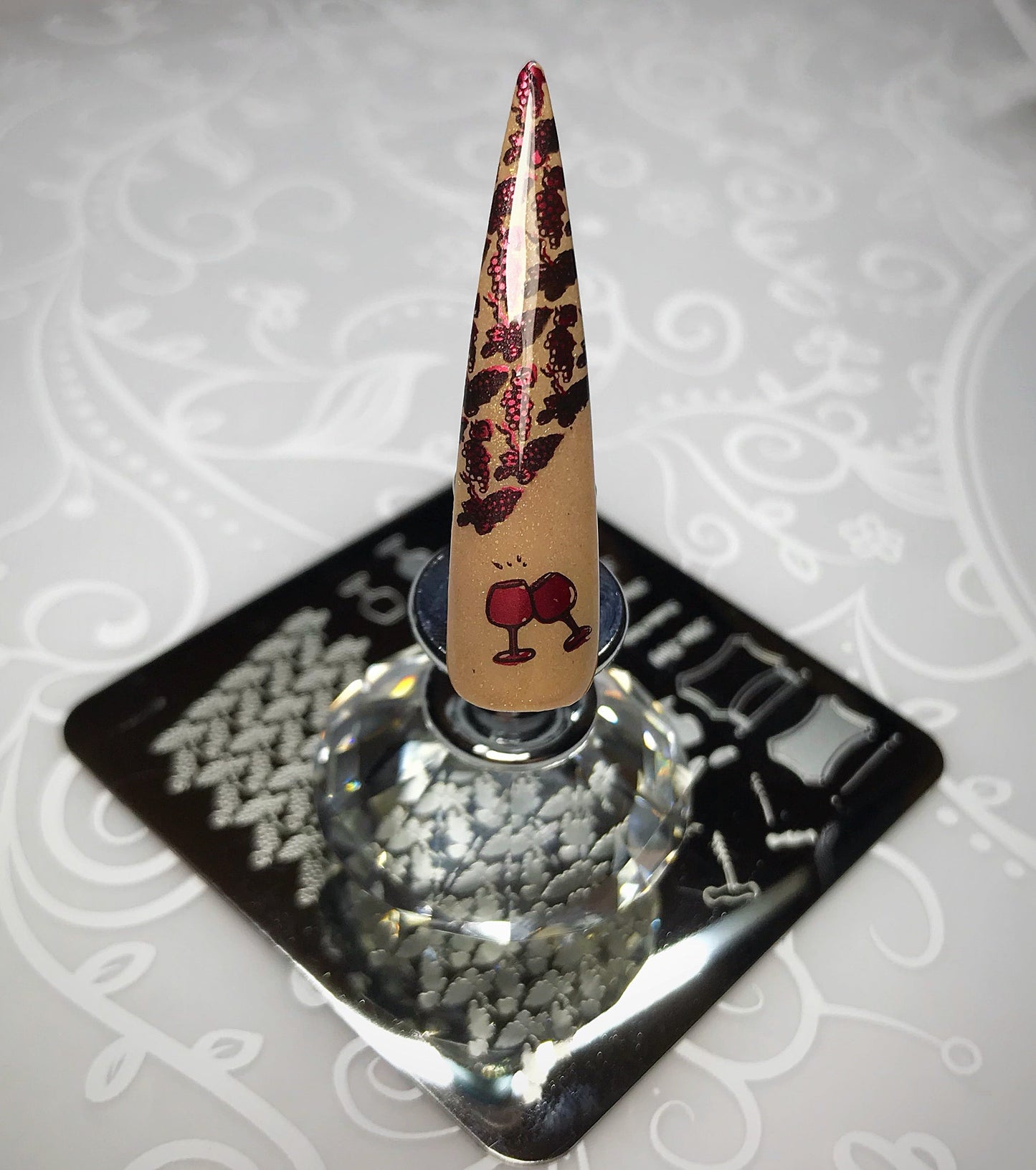 Wine Shop (CjS LC-21) - Steel Stamping Plate 6x6 Clear Jelly Stamper