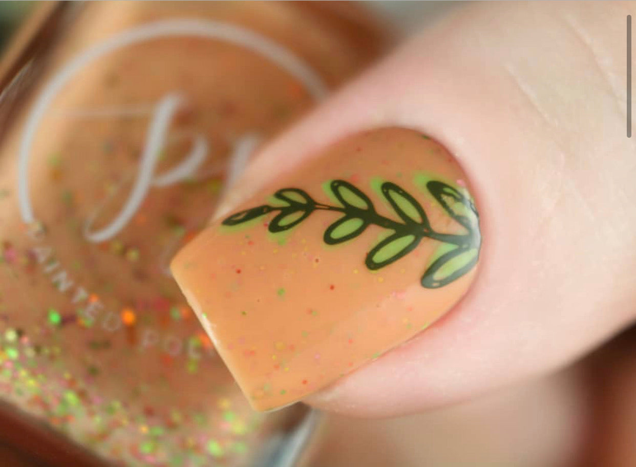 Pumpkin Spice (CjS LC-25) -Steel Stamping Plate 14 x 9 Clear Jelly Stamper