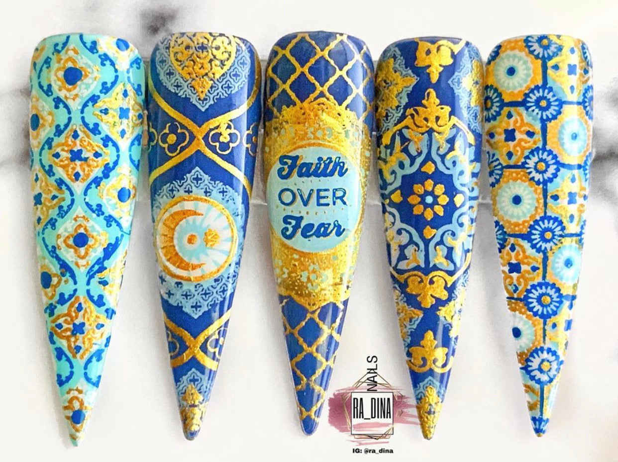 Moorish Motifs (Morocco and Spain) - (CjS LC-26) - Steel Stamping Plate 14 x 9 Clear Jelly Stamper