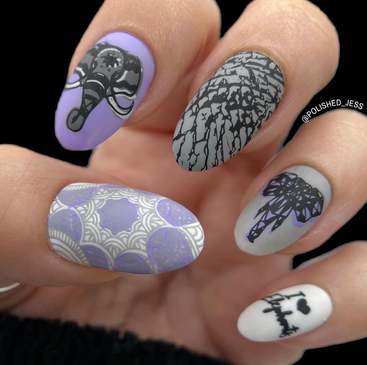 Everything Elephant (CjS LC-44) Etched Nail Art Stamping Plate