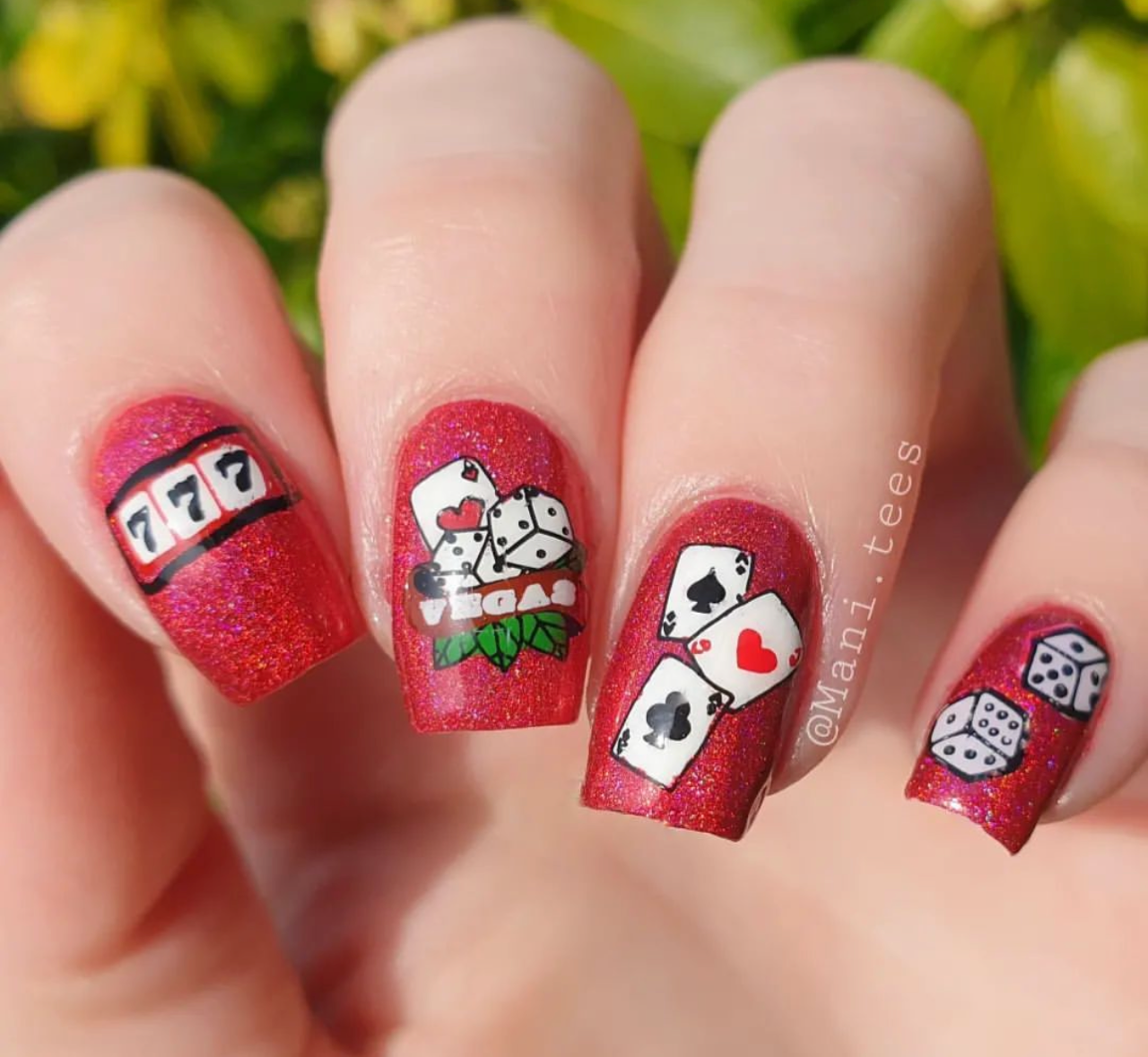 Roll the Dice! (CjSLC-47) Etched Nail Art Stamping Plate
